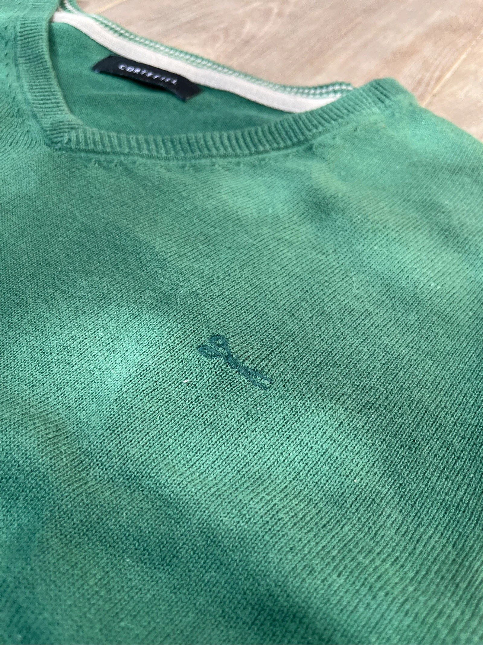 Jersey Cortefiel Verde | Gola V | Tamanho M – photo 4